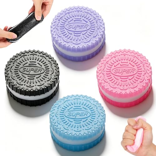 Kawaii Squishy Cookie Pack 4-Pack Ultra-Soft Fidget Toy Deal - Image 2