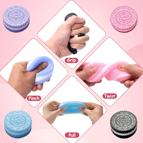 Kawaii Squishy Cookie Pack 4-Pack Ultra-Soft Fidget Toy Deal - Image 3