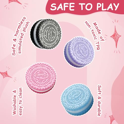 Kawaii Squishy Cookie Pack 4-Pack Ultra-Soft Fidget Toy Deal - Image 4