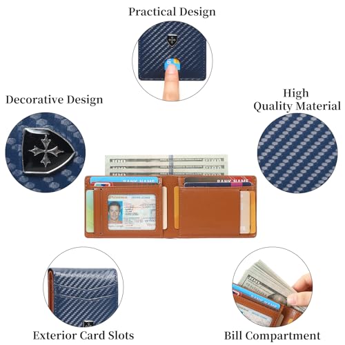 Save 63% on LOUEBICA Slim Leather RFID Wallet for Men - Image 5
