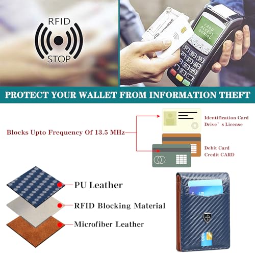 Save 63% on LOUEBICA Slim Leather RFID Wallet for Men - Image 7