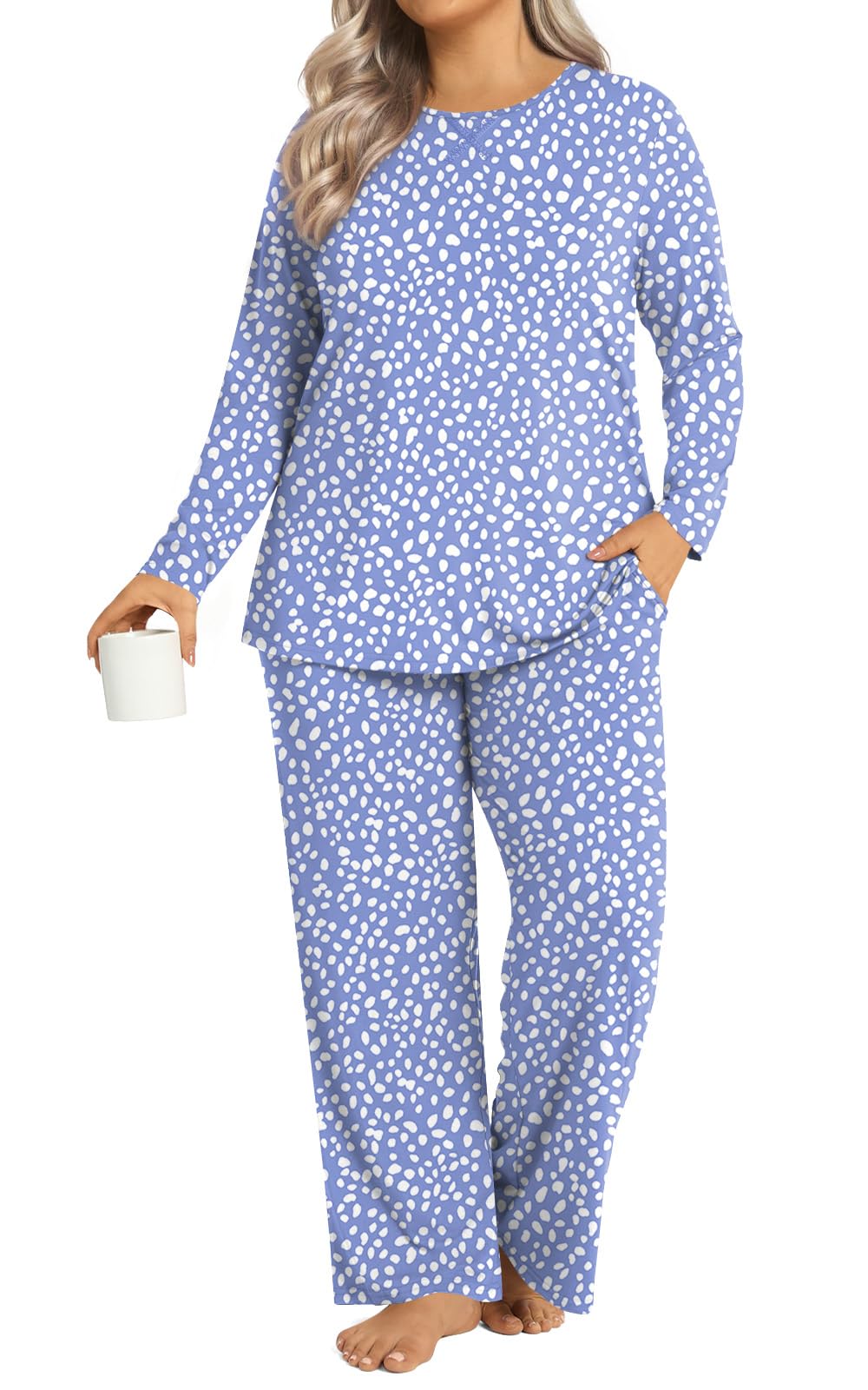 50% Off Findsweet Plus Size Pajama Set with Pockets - Image 1