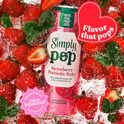 Simply POP Prebiotic Soda Strawberry, 12 Pack – Great Value - Image 5