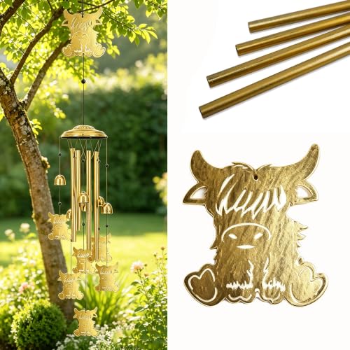 50% Off Highland Cow Wind Chimes – Memorial Gift - Image 2