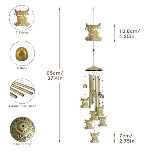 50% Off Highland Cow Wind Chimes – Memorial Gift - Image 6