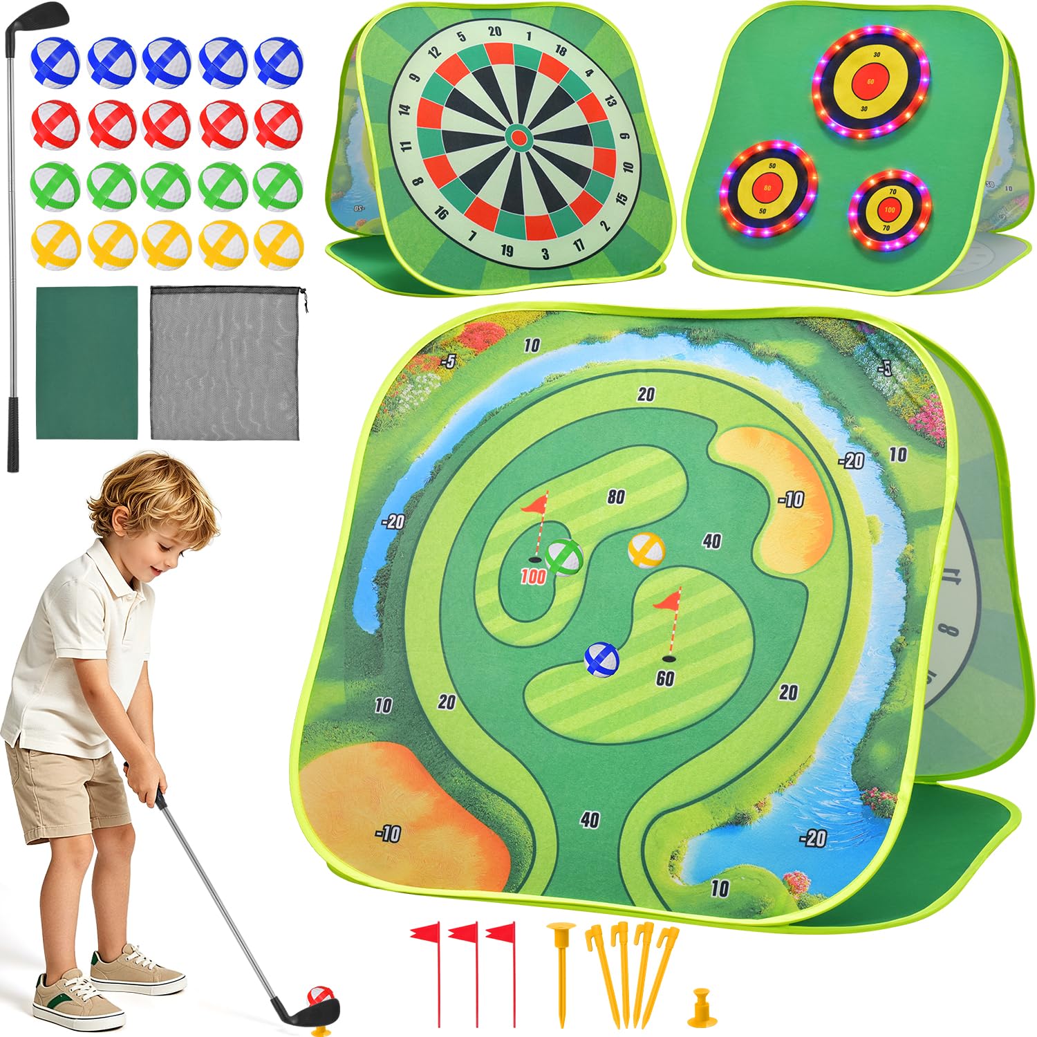 4-in-1 Light Up Golf Game for Kids – 38% Off - Image 1