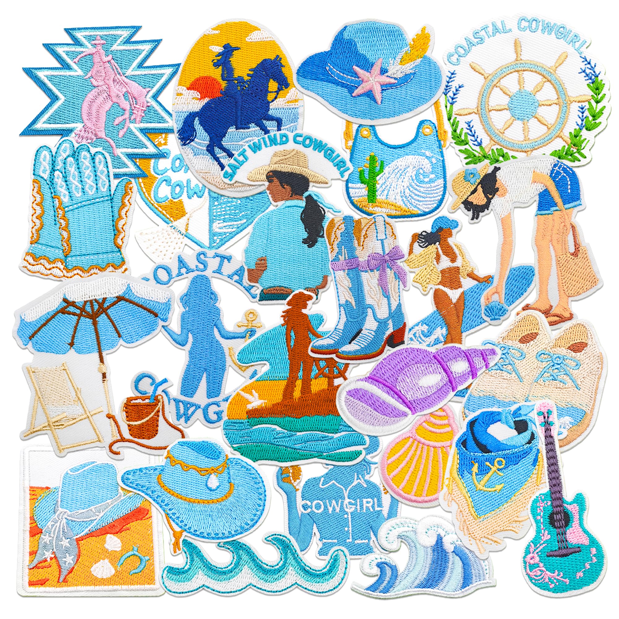 50% Off 24PCS Western Cowgirl Iron On Patches