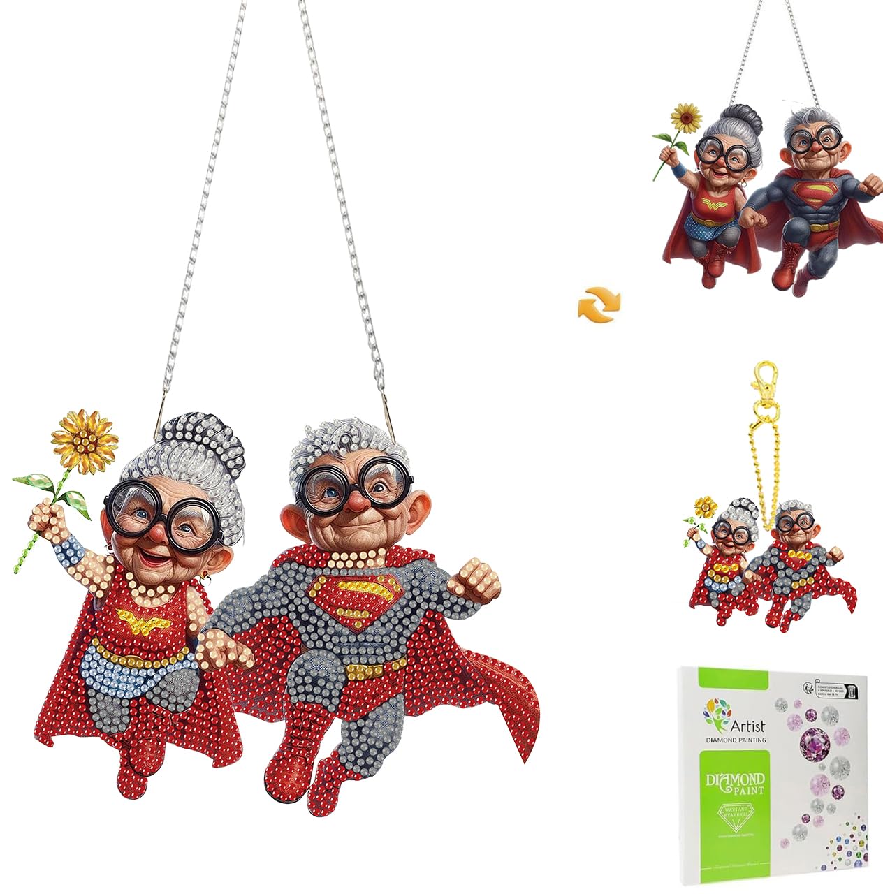 50% Off Superhero Diamond Painting Hanging Decoration Kit