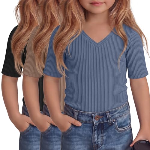 50% Off 3-Pack Cotton Ribbed Tees for Toddler Girls - Image 2