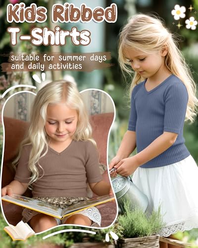 50% Off 3-Pack Cotton Ribbed Tees for Toddler Girls - Image 5