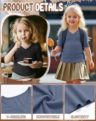 50% Off 3-Pack Cotton Ribbed Tees for Toddler Girls - Image 6