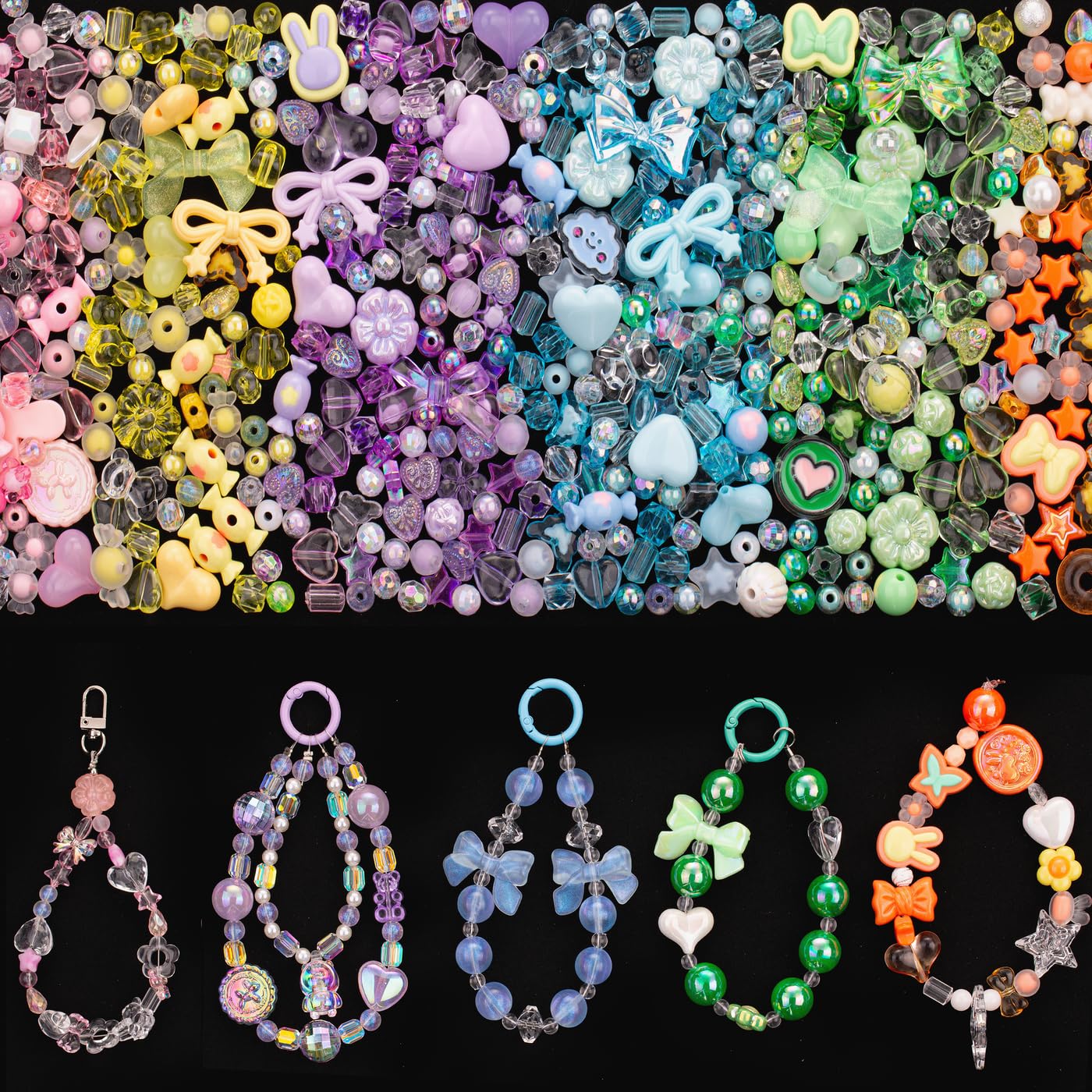 50% Off LAIDANLA 240g Assorted Acrylic Beads for DIY - Image 1