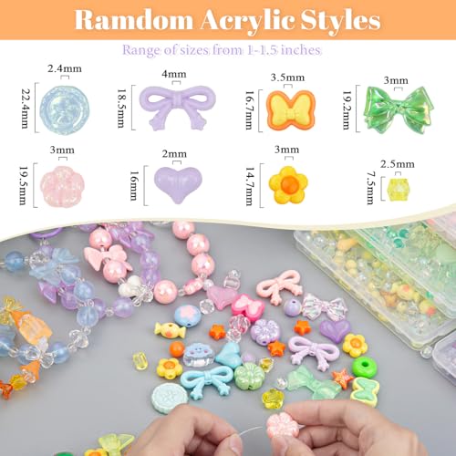 50% Off LAIDANLA 240g Assorted Acrylic Beads for DIY - Image 3