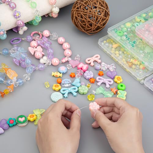 50% Off LAIDANLA 240g Assorted Acrylic Beads for DIY - Image 4