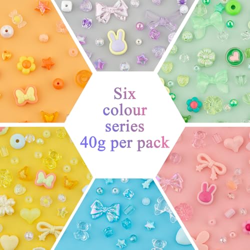 50% Off LAIDANLA 240g Assorted Acrylic Beads for DIY - Image 5