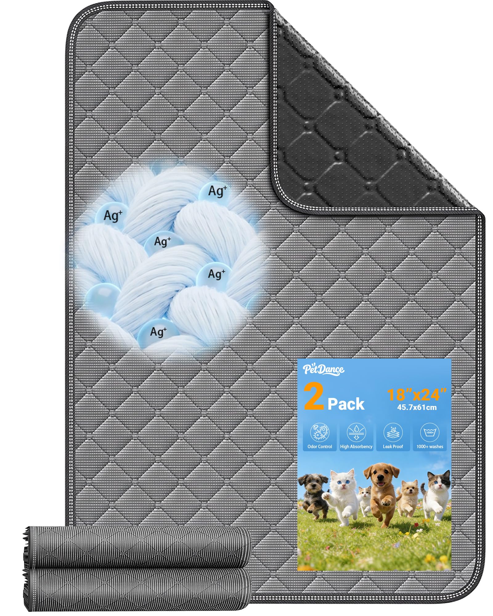 50% Off PetDance Reusable Dog Pee Pads – Silver Ion Tech