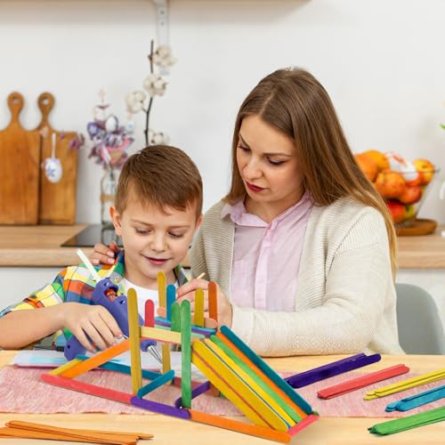 50% Off 400PCS Colored Wooden Sticks Kit with Glue Gun - Image 6