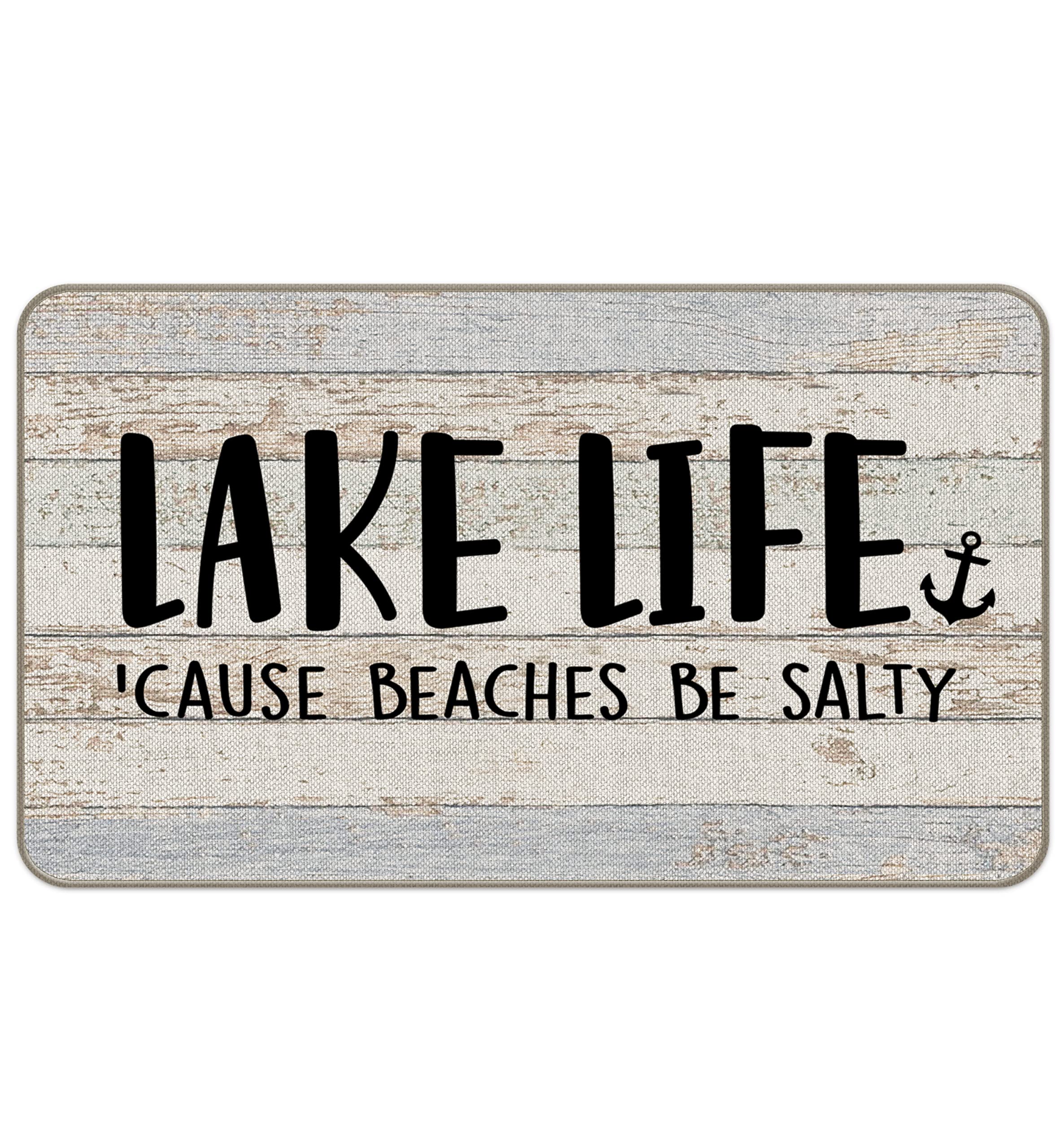 50% Off Nautical Door Mat: Lake Life Design 17x30 - Image 1