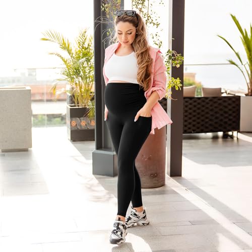 Leafigure Maternity Leggings with Pockets Under $10 - Image 4