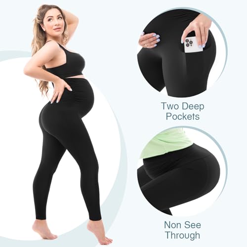 Leafigure Maternity Leggings with Pockets Under $10 - Image 6