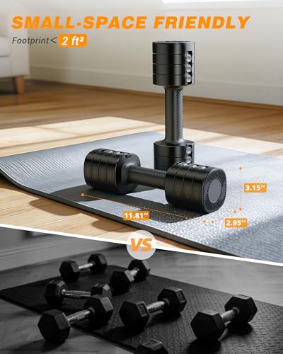 Rendpas Adjustable Dumbbell Set: Quick-Change & Compact - Image 6