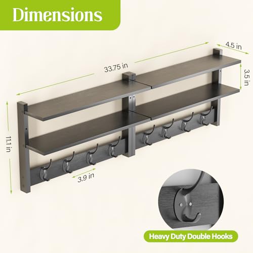 Save with Code 3T9M3VI2 on 2-Tier Wall Mount Coat Rack - Image 4