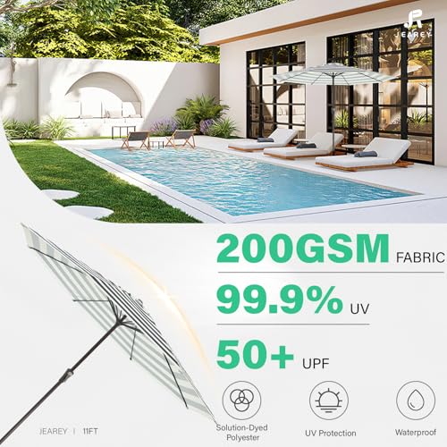 JEAREY 11' Patio Umbrella: Great Value Outdoor Shade - Image 4