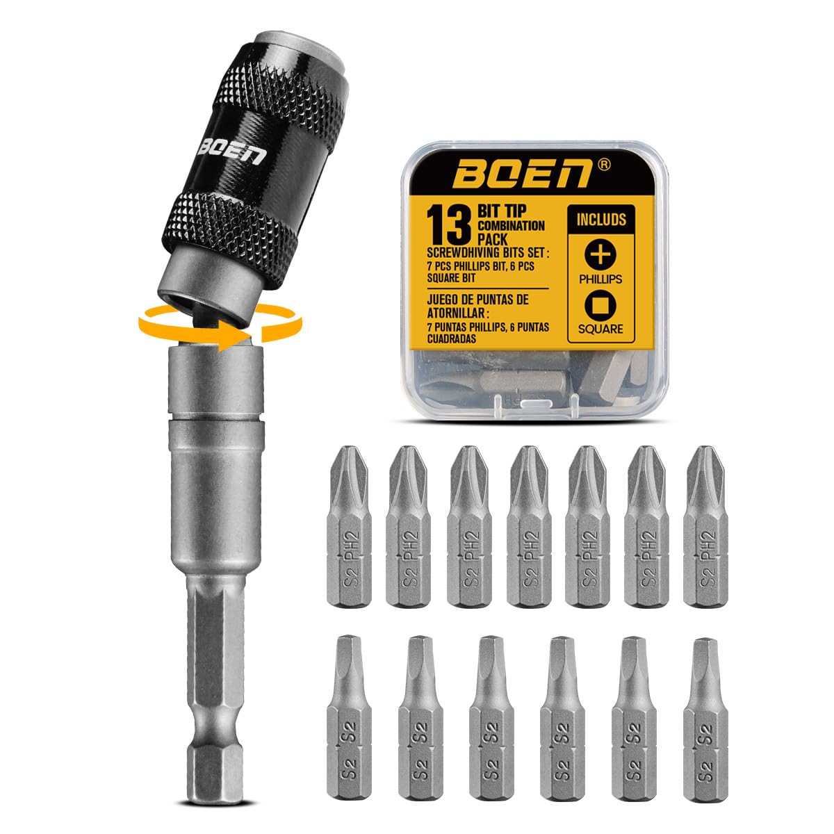 Save 75% on boen 14-Piece Magnetic Bit Holder Set - Image 1