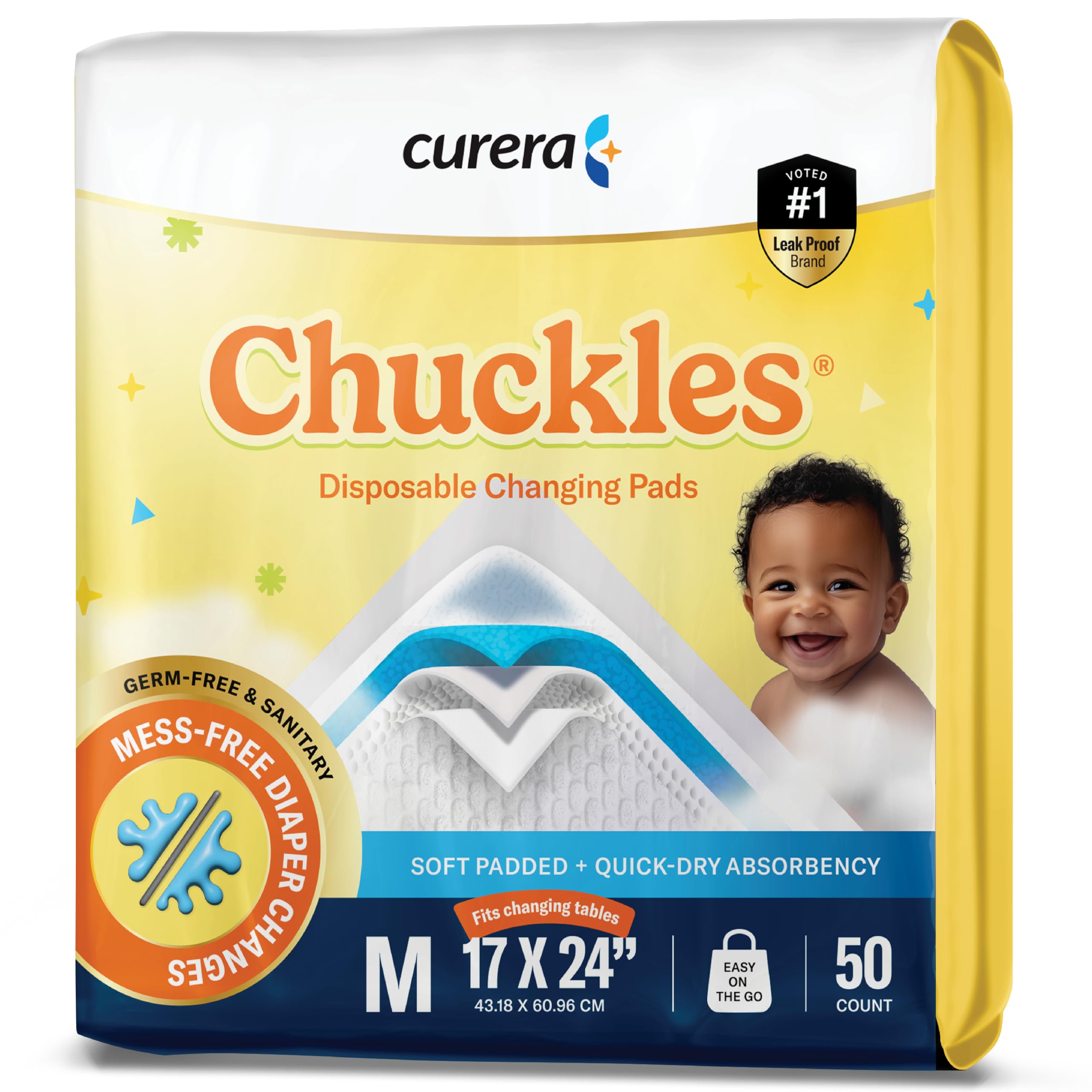 Save 48% on Curera 5-Layer Disposable Changing Pads