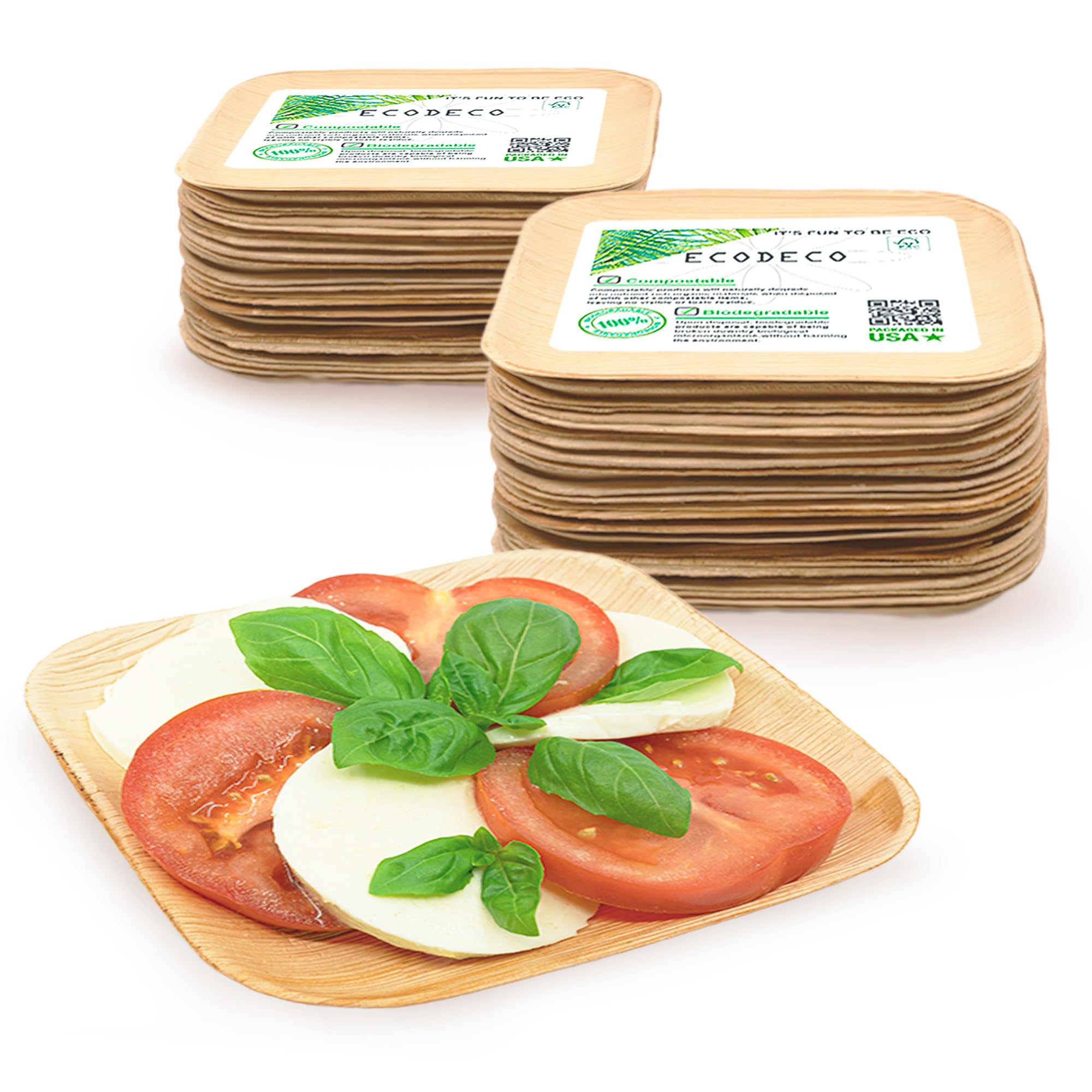 Save with Code: Eco-Friendly Palm Leaf Plates - 50 Pack - Image 1