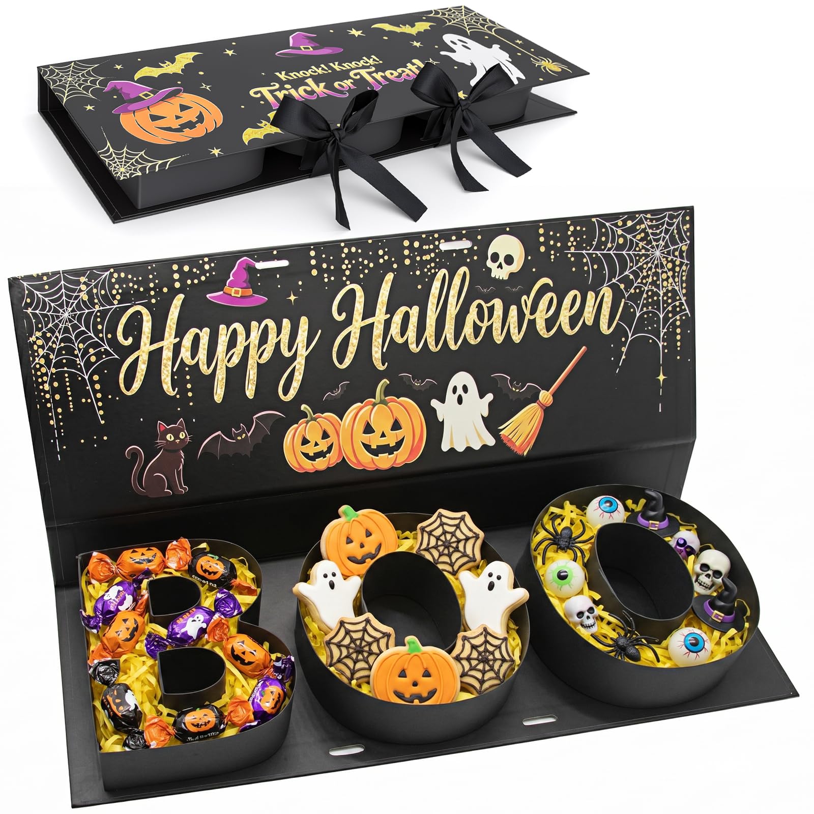 50% Off BOO-Shaped Halloween Treat Box – DIY Fillable Craft Kit - Image 1