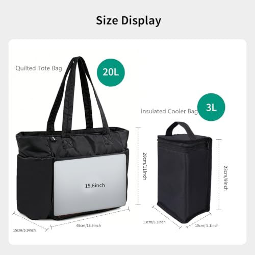 50% Off PoVwlty Quilted Tote Bag for Women - Image 4