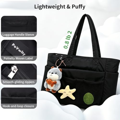 50% Off PoVwlty Quilted Tote Bag for Women - Image 7