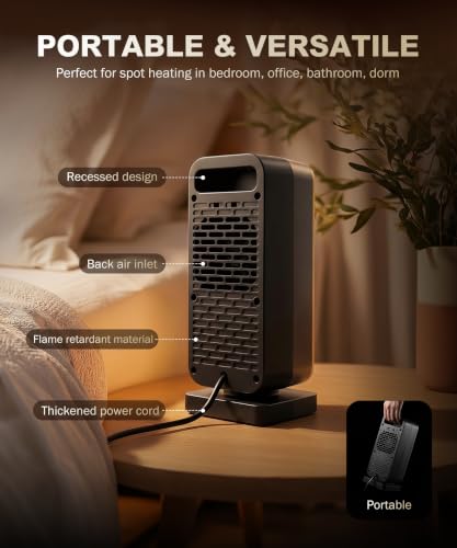 43% Off Omberr 500W Ceramic Desk Heater with Code - Image 7