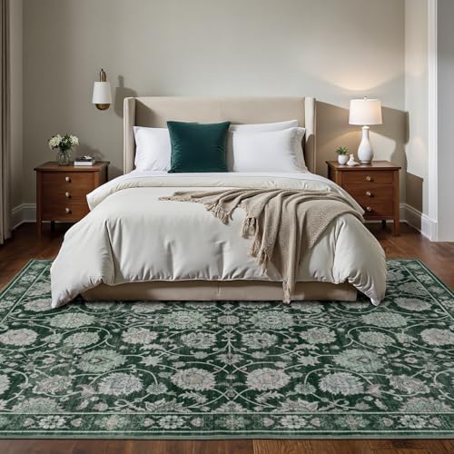 20% Off Floral 8x10 Washable Area Rug for Living Room - Image 7