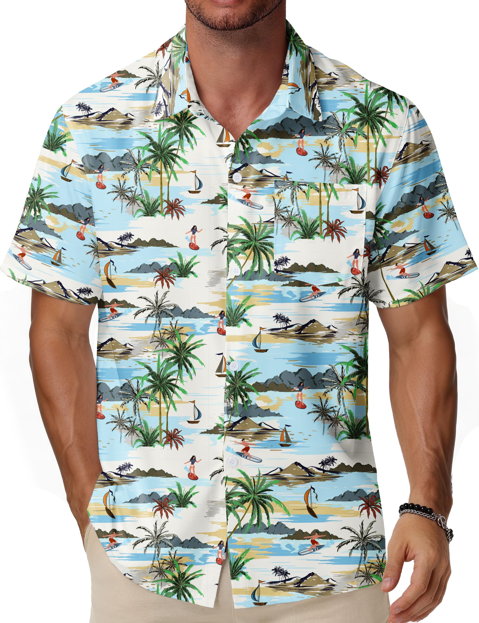 50% Off Men's Hawaiian Shirt – Tropical Button Down for Summer - Image 1