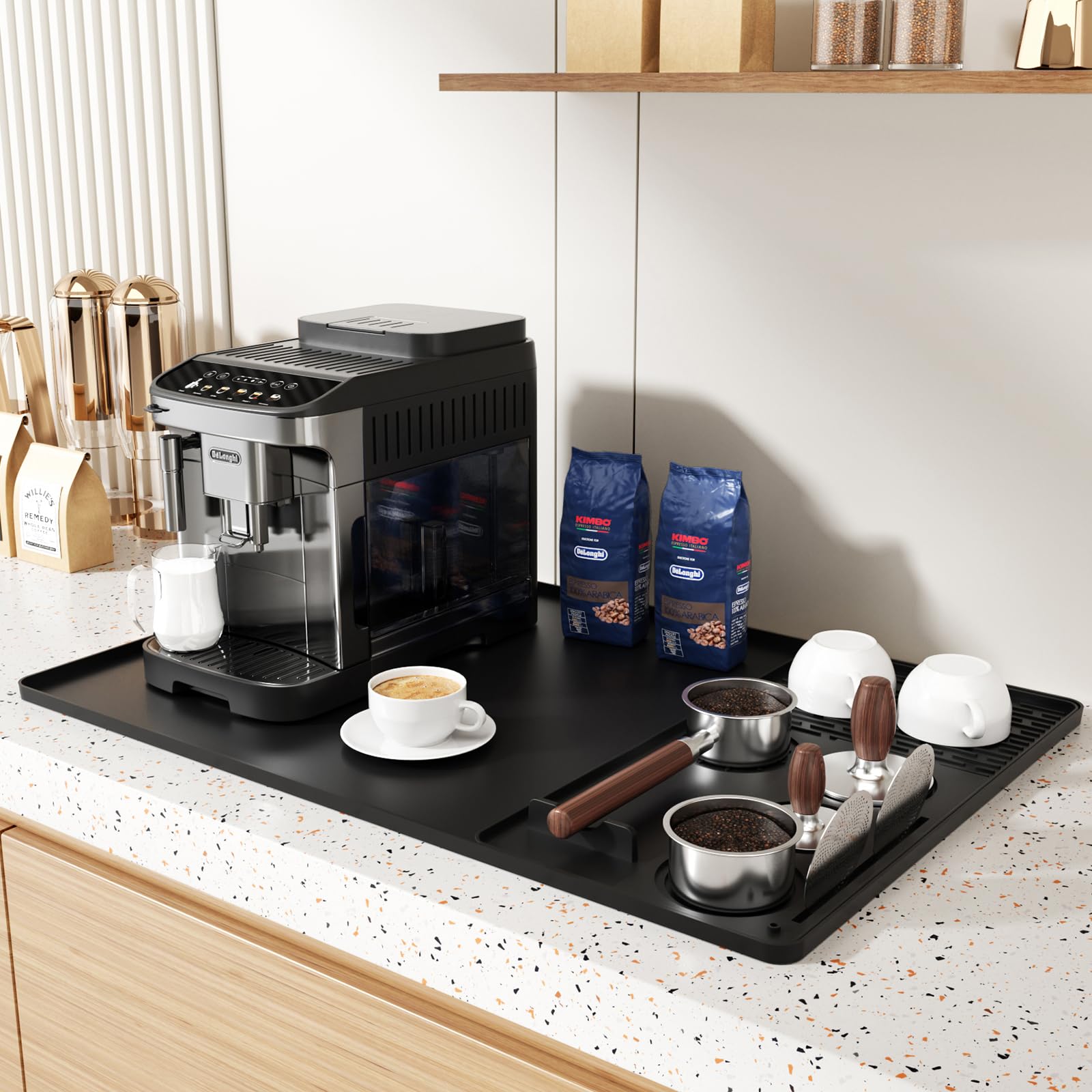 24×16 Silicone Coffee Mat with Detachable Drying Mat at $9.99