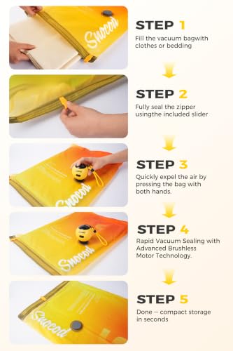 40% Off! SNOCOD Travel Vacuum Bags with Pump 15 Pack - Image 7