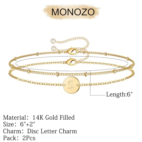 Save 60% With Code: 23QSIEP2 on MONOZO Gold Initial Bracelet - Image 5