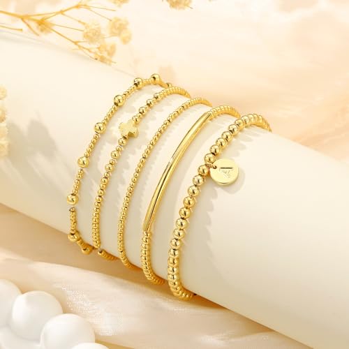 56% Off Turandoss Gold Cross Bead Bracelets for Women & Teens - Image 7