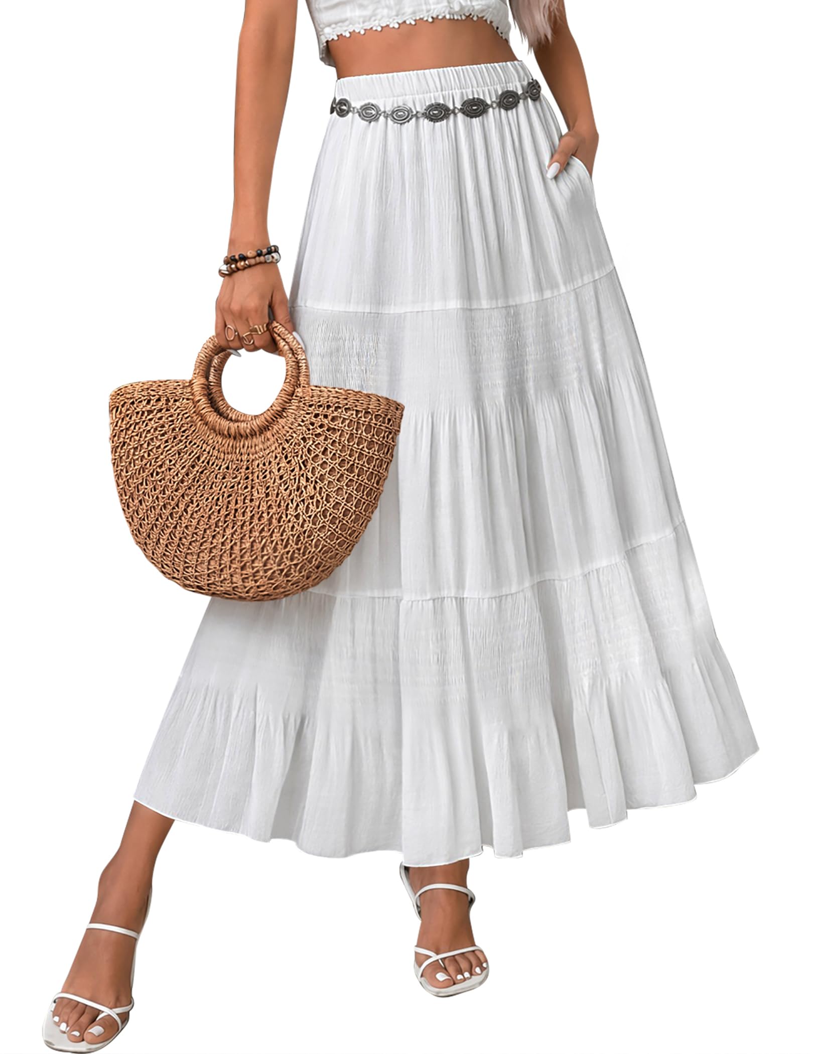 32% Off Zeagoo Women's Chiffon Maxi Skirt + Extra 10% Coupon - Image 1