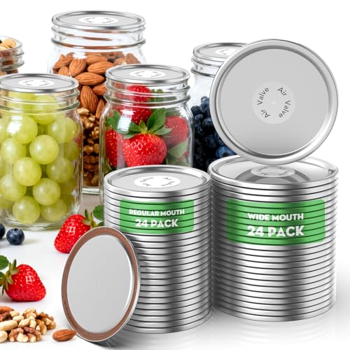 48 Pack Canning Lids for Mason Jars - Use Code MG7AS3MD - Image 2