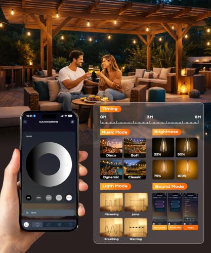 67% Off Ecoeve 50FT Smart Outdoor String Lights + Code - Image 4