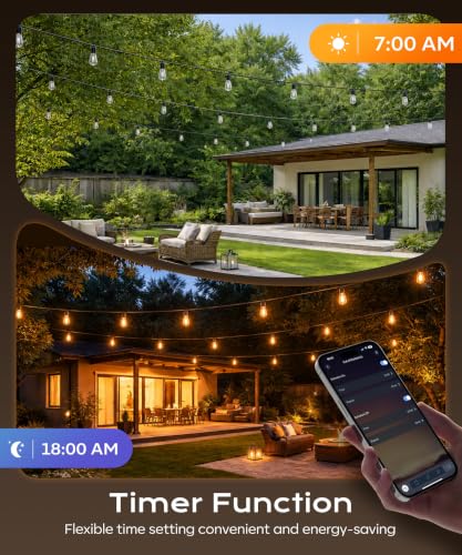 67% Off Ecoeve 50FT Smart Outdoor String Lights + Code - Image 5