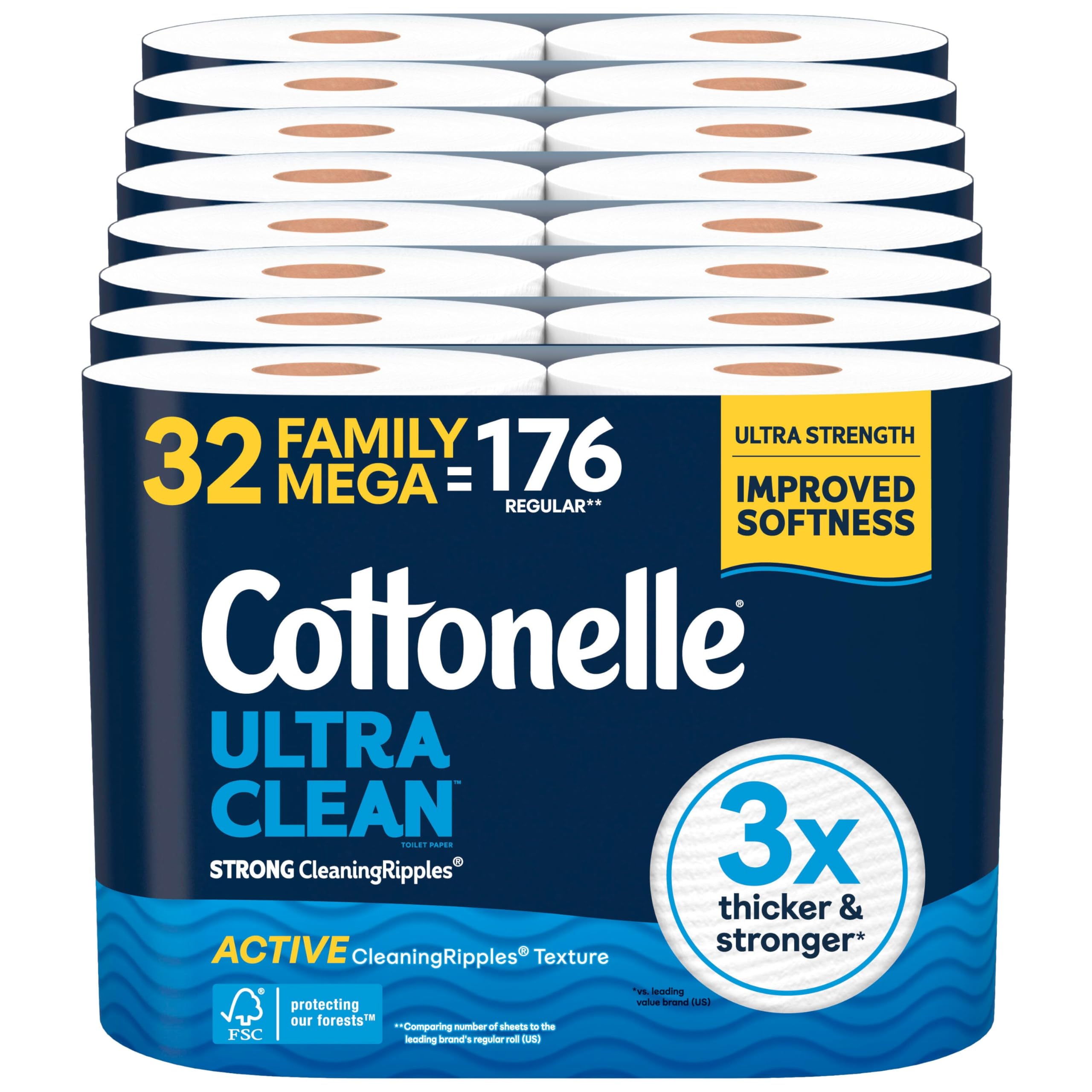 10% Off Cottonelle Ultra Clean Toilet Paper, 32 Family Mega Rolls