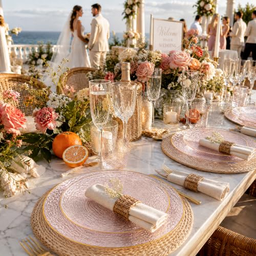 60Pc Pink Gold Party Plates Under $25 - Code YJPCIJ65 - Image 7