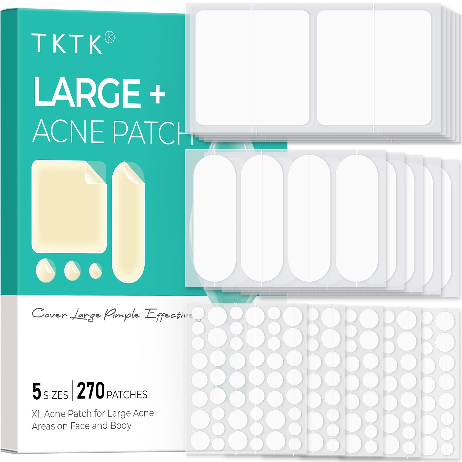 33% Off TKTK Hydrocolloid Bandages – 270 Count, 5 Sizes - Image 1
