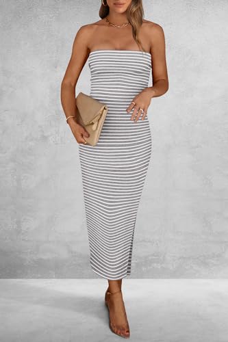 66% Off PRETTYGARDEN Women's Strapless Tube Dress - Image 4