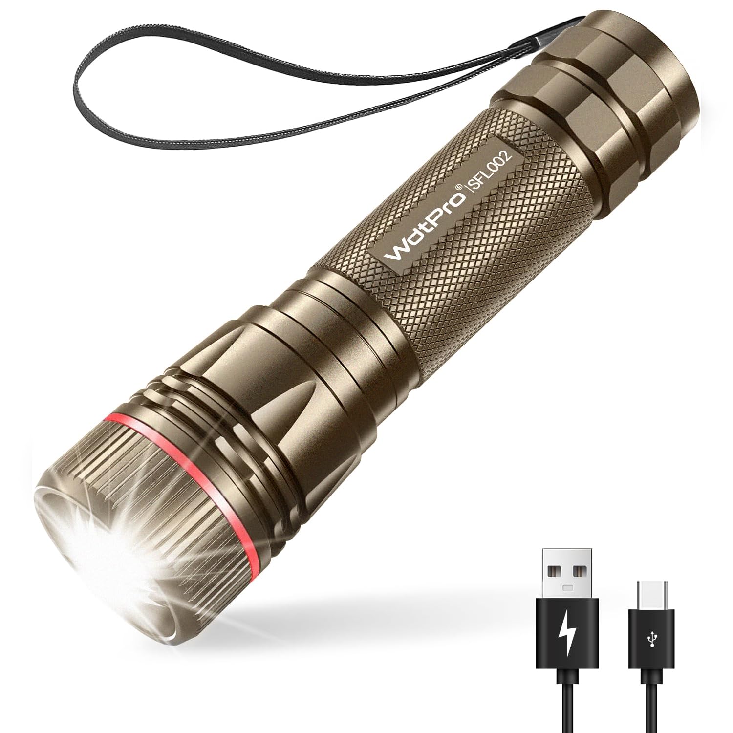 29% Off WdtPro Rechargeable High Lumens Flashlight - Image 1