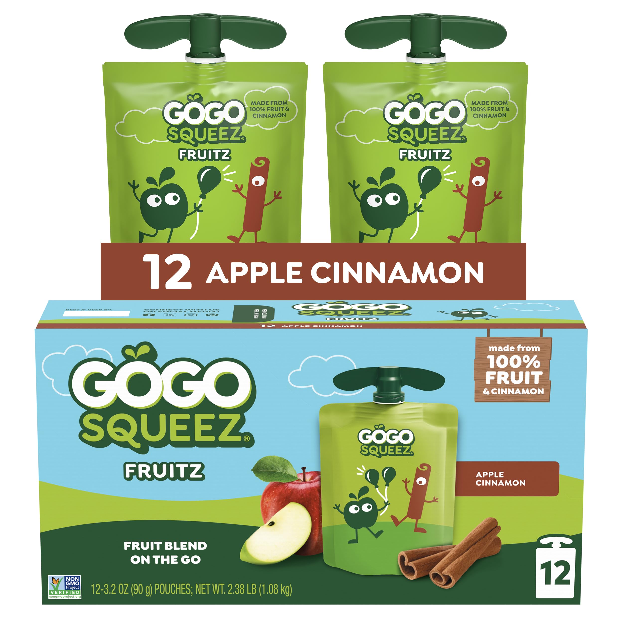 22% Off GoGo squeeZ Apple Cinnamon No Sugar Added Pouches